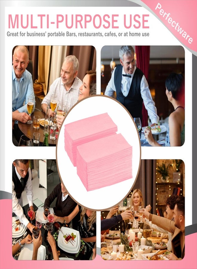 بيرفيكت وير منديل عشاء بيرفكت وير ذو طبقتين، وردي اللون - 100 منديل عشاء ورقي، طبقتين وردي اللون، ارتفاع 0.1 بوصة، عرض 4.5 بوصة، طول 7.5 بوصة (عبوة من 100 منديل) - Image 4